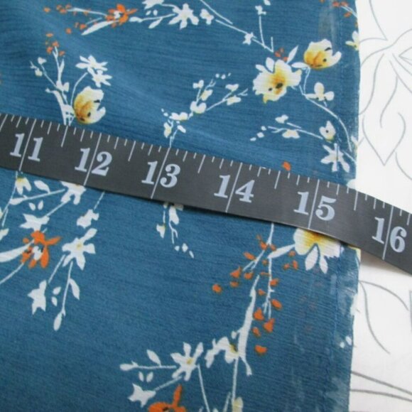Papermoon Blouse Teal Floral Print Size XS Sleeveless V-Neck Top NWT - Picture 13 of 15